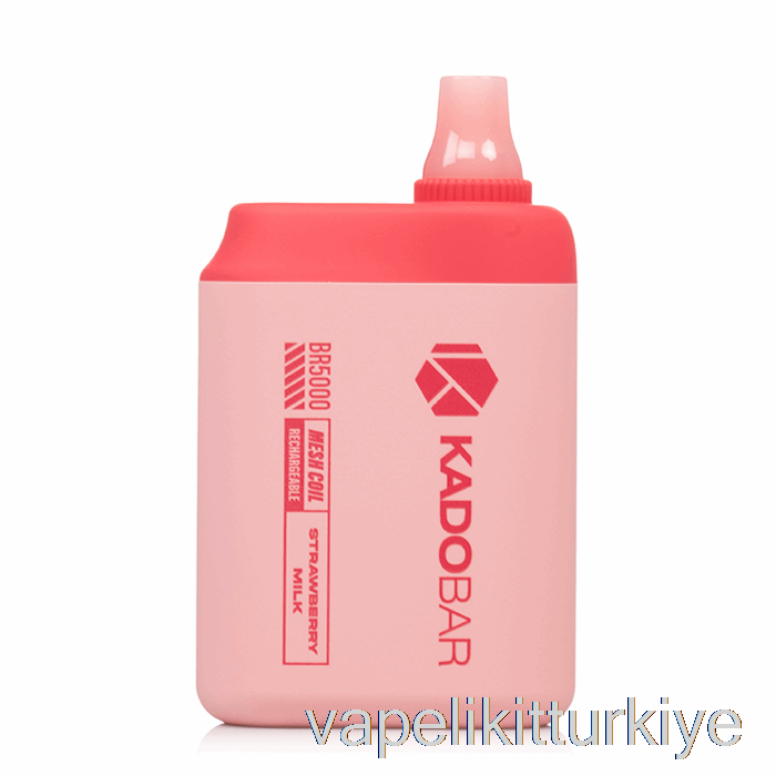 Elektronik Sigara Kalemi Vape Mate Kado Bar Br5000 Tek Kullanımlık çilekli Süt